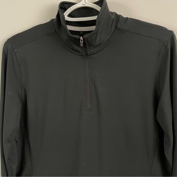 Nike Golf Dri Fit 1/2 Zip Pullover Black Size Medium - Picture 2 of 6